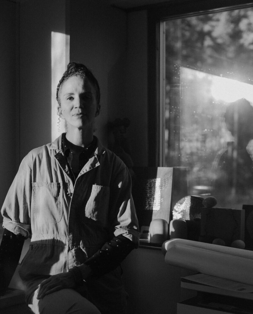 Sasha Huber is a visual artist of Swiss-Haitian heritage. Huber’s work is primarily concerned with history’s influence on the present and focuses mainly on the ramifications of colonialism. We visited her studio as she was working on her new pieces for our Jewel exhibition, as well as her Tailoring Freedom series.